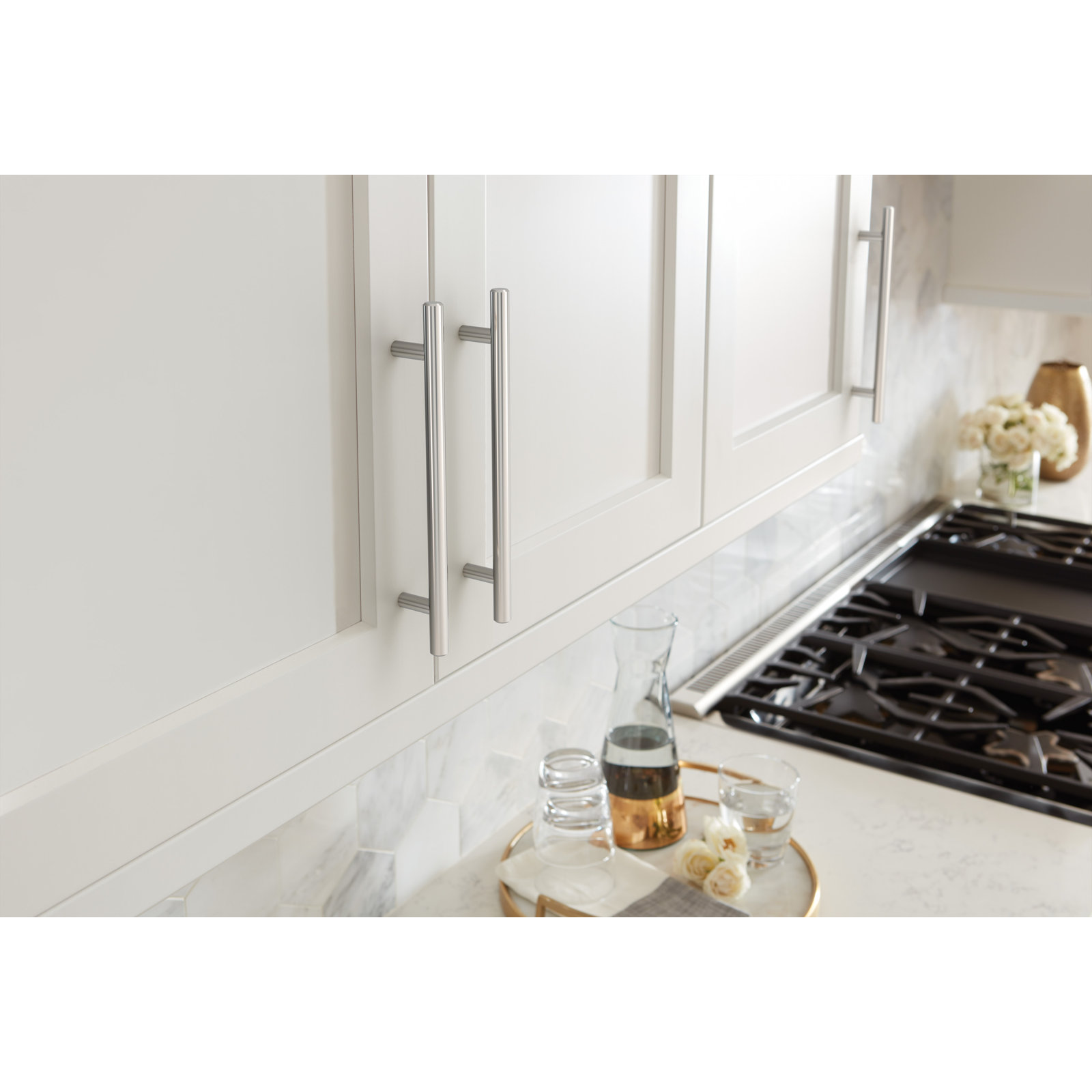 Bar Pulls Center to Center Bar Pull, Polished Nickel, 6 5/16", 1