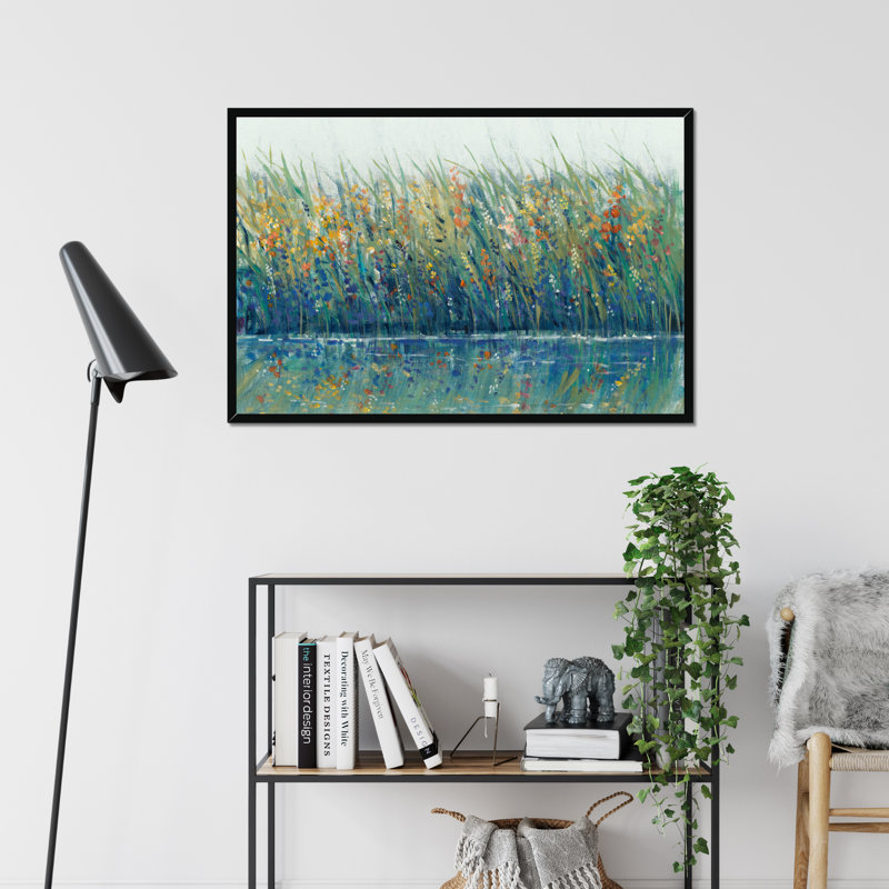 Wildflower Reflection I by Timothy O' Toole - Wrapped Canvas Painting, Black Framed Paper Print, 24cm H x 34cm W