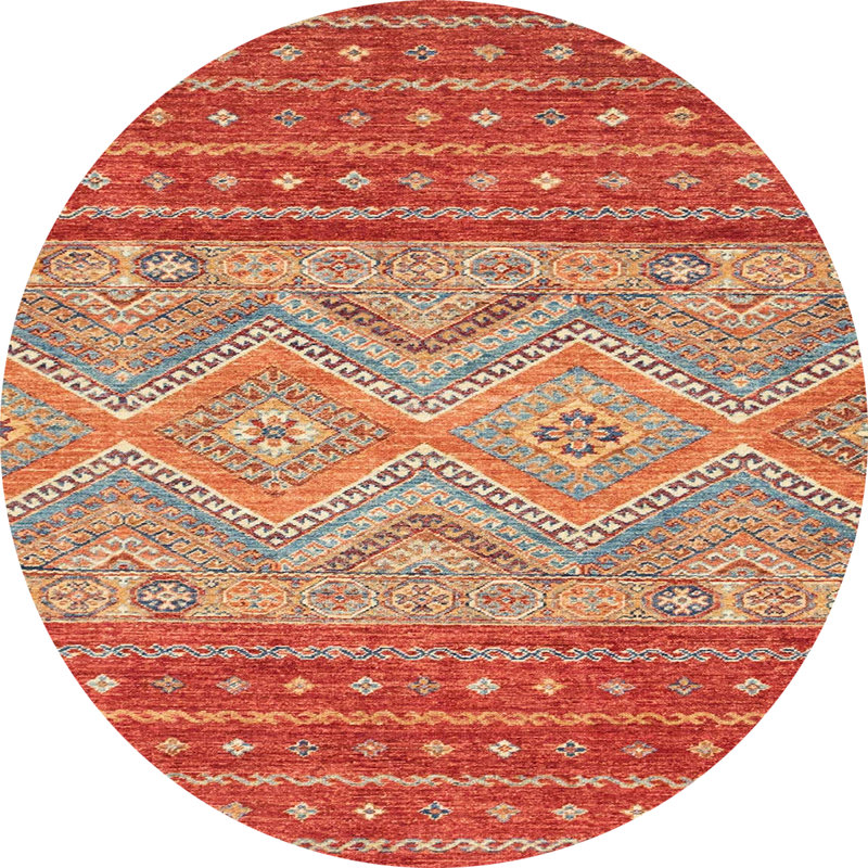 Abstract Indoor Rug, Round 8'