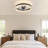 20" Dimmable Crystal Ceiling Fan With Led Light And Remote Control