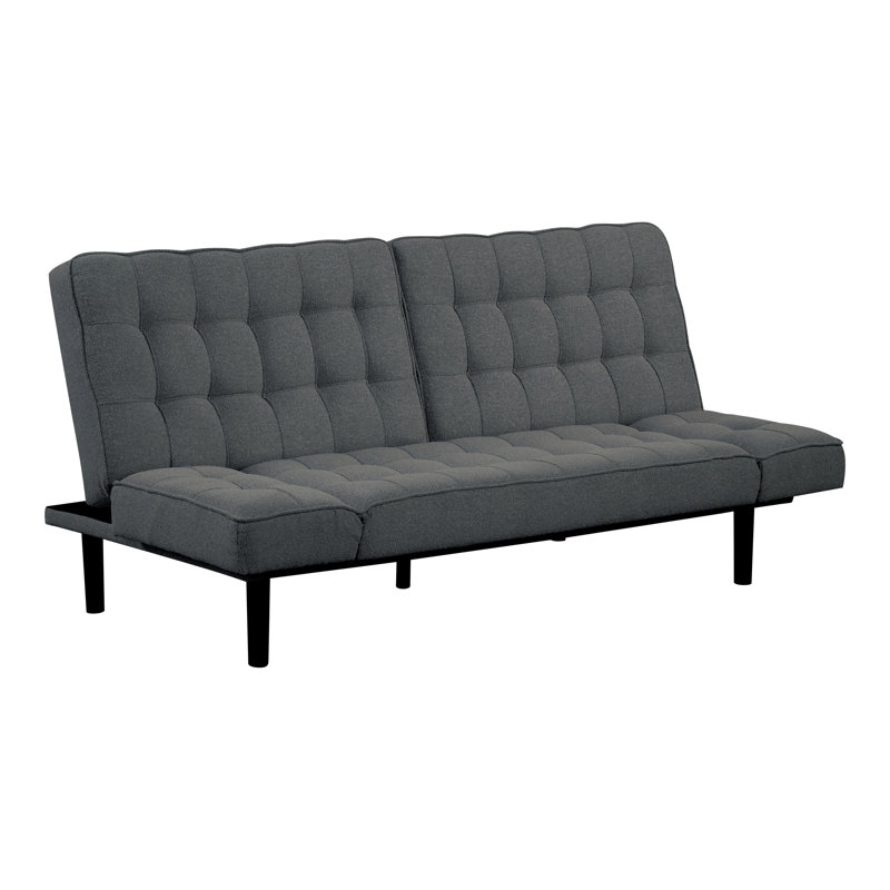 Badden Futon Sofa, Dark Gray Fabric