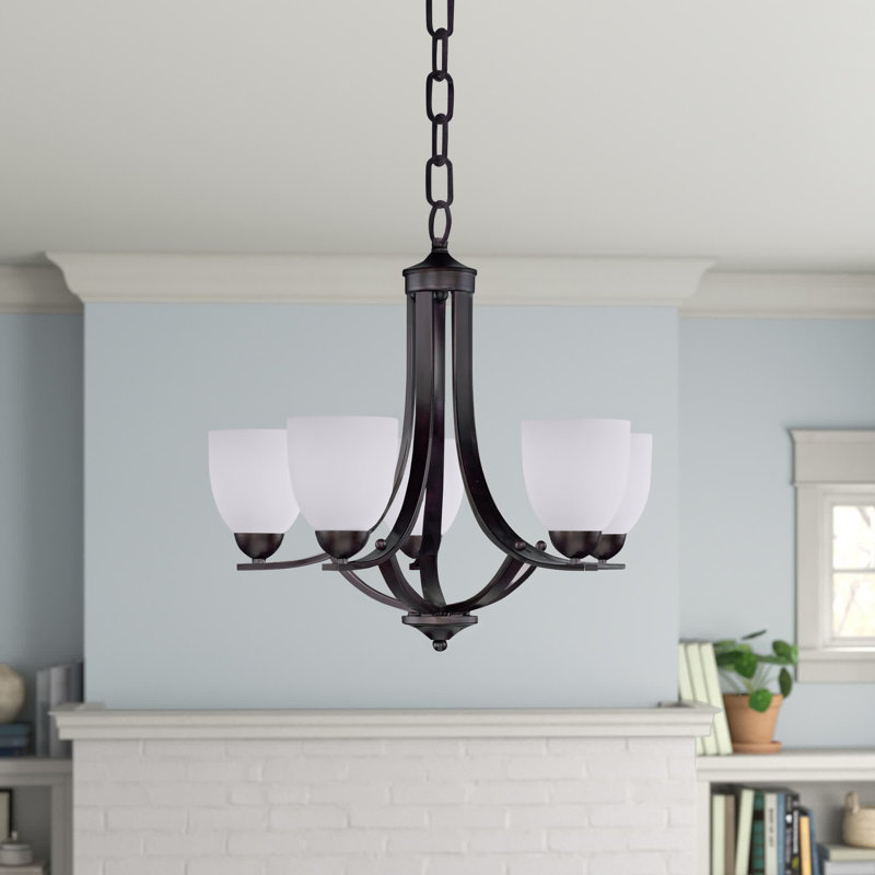 Hayden 5 - Light Dimmable Classic / Traditional Chandelier, Oil Rubbed Bronze