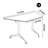 Foldable Mobile Trapezoidal Modular Conference Training Table Set