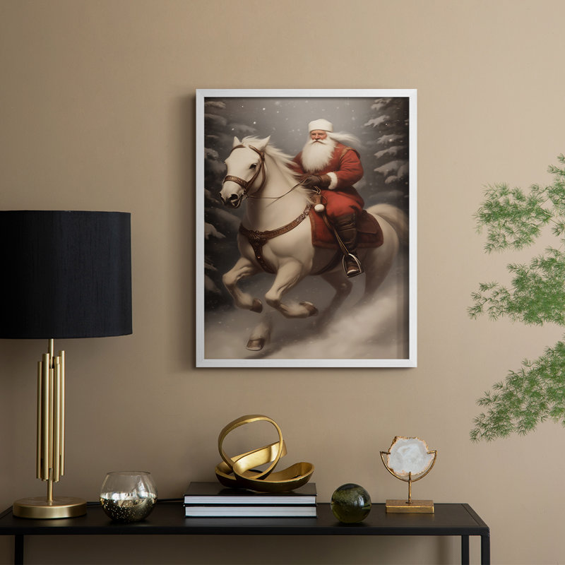 Art des Fêtes de Noël - série 2 - CCxxix, reproduction encadrée - bois massif, H 21 po x l 17 po, Blanc
