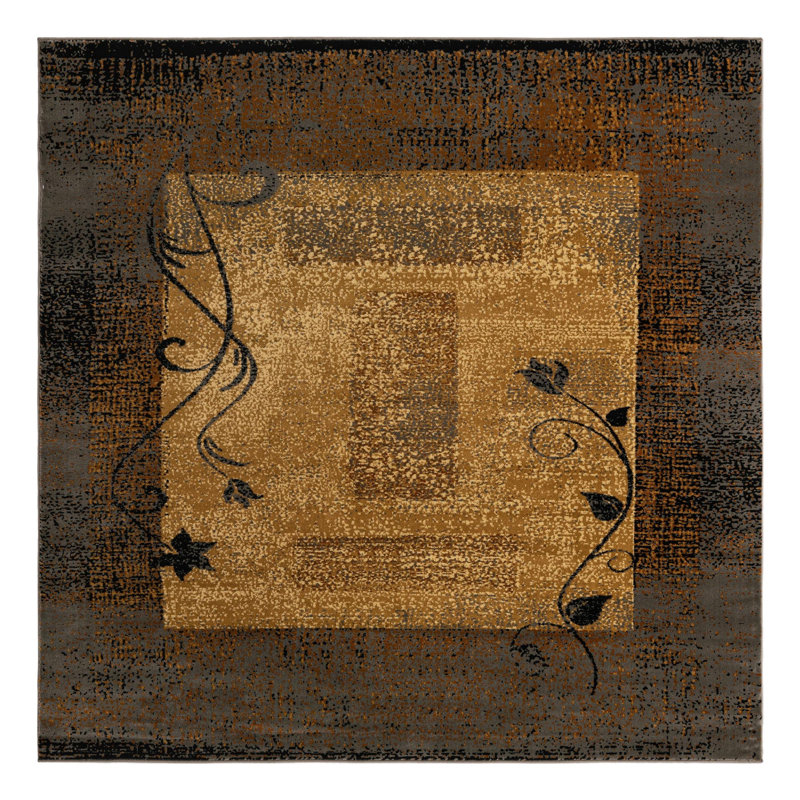 Tapis beige / brun Apex, Carré 7 pi 10 po