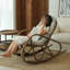 Chaise berçante en rotin avec coussin Home Leisure