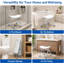 Folding Shower Chair Seat, Height Adjustable Bath Stool with Non-Slip Feet
