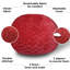 Fauteuil à billes rouge en fausse fourrure, 4 pi Des sièges confortables et relaxants. Rempli de mousse viscoélastique déchiquetée de qualité supérieure. Housse lavable pour un entretien facile. Idéal pour les chambres d'adultes. Double longévité. 45 po-1696448392