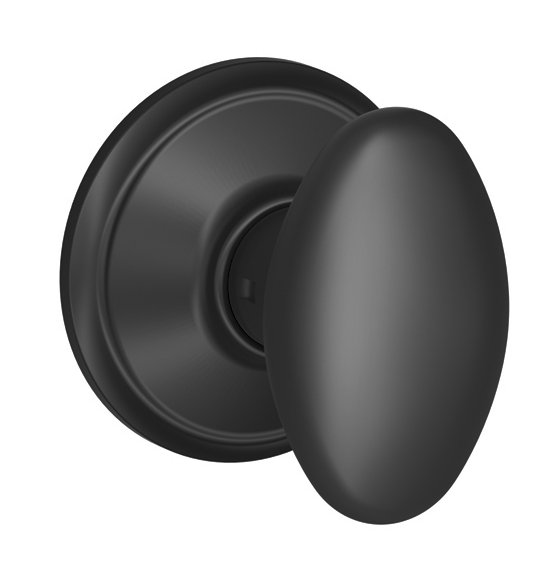 Brookshire Siena Passage Door Knob, Matte Black