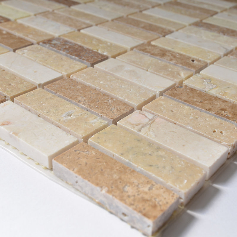 Nevada 0.63" x 2" Marble Grid Mosaic Wall & Floor Tile