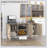 Mixed 3 Rattan Doors Sideboard Buffet Cabinet-413093325
