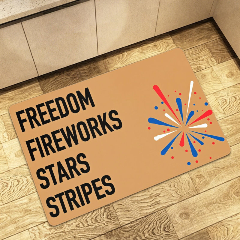 Tapis de couloir 24 po x 36 po Firework Star Stripe