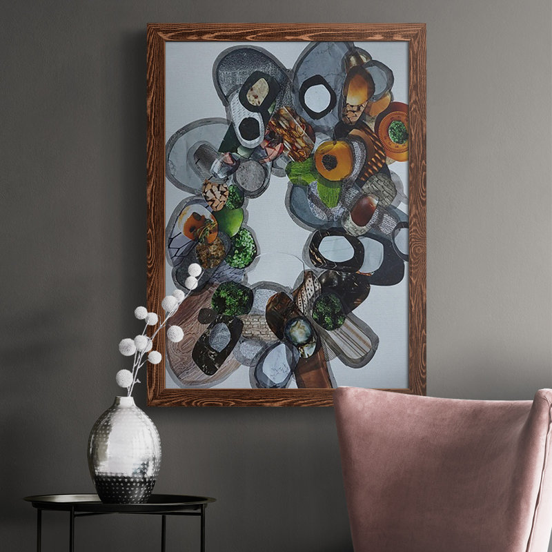 «Amelia Island Stones» par Coco Good, reproduction sur toile, H 37,5 po x l 27,5 po x P 1 po, Cadre érable