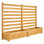 Wooden Privacy Fence, 36 x 45 inch Air Conditioner Fence, 2 Slatted Panel Solid Outdoor Wood Privacy Screen with 2 Planters, Metal Stakes, Trash Can Hider Fences Suitable for Garden, Pool