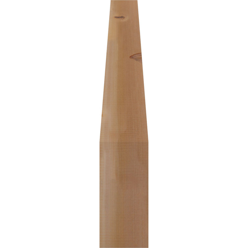 Attelle de genou Funston, Cèdre rouge, Lisse, H 36 po x l 5,5 po x P 32 po