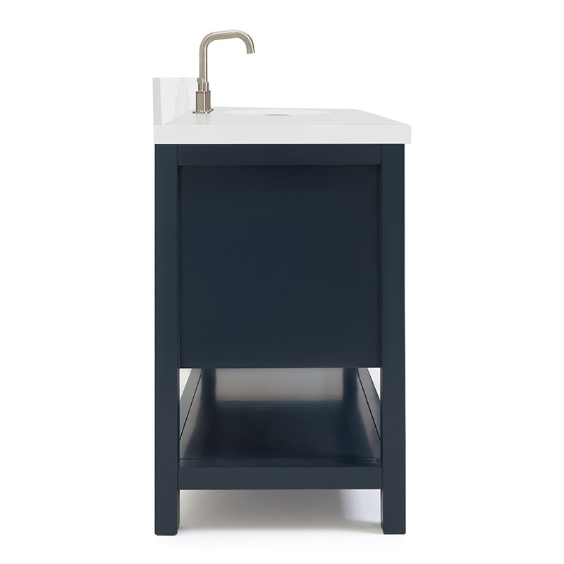 Bayhill 61'' W Single Vanity, Oval, Navy, 61"
