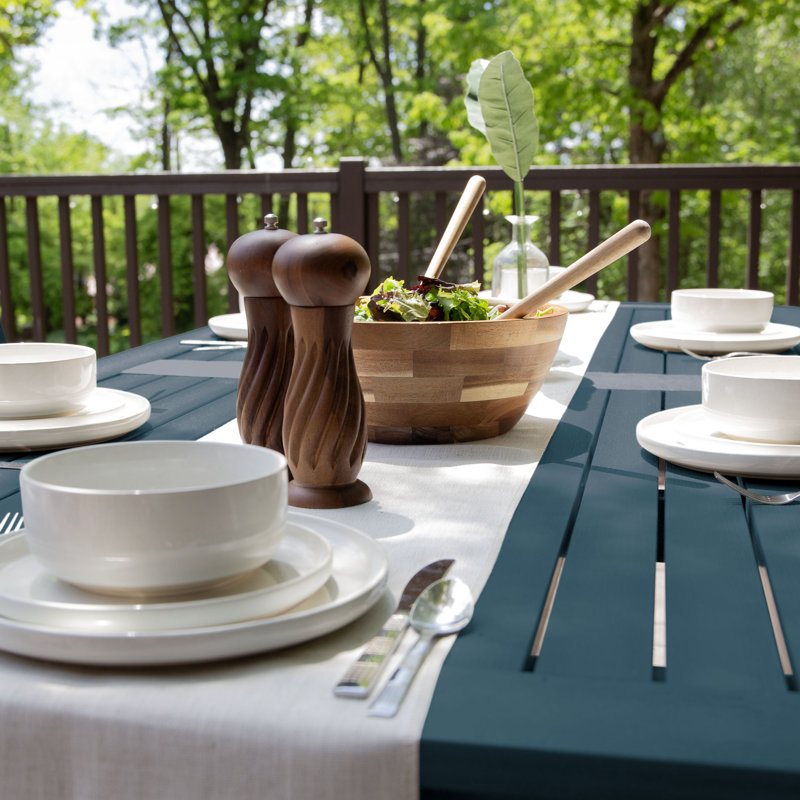 Ensemble repas pour 6 personnes Kile, Bleu Nantucket, L 84 po x l 42 po x H 36 po