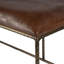 Dalee 48 in. W Leather and Iron Backless Upholstered Bench