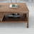 Solid wood walnut coffee table