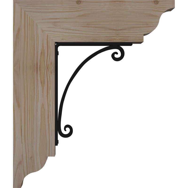 Support de fer traditionnel 4 po Legacy, H 16 po x P 13 1/2 po, Sapin de Douglas l 3 1/2 po x T 4 po (lisse)
