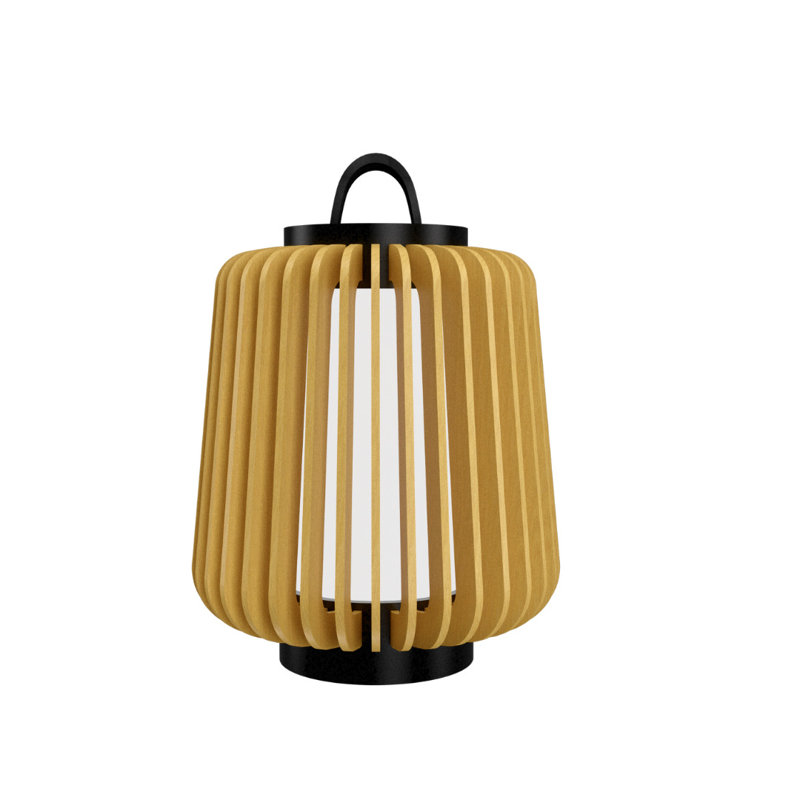 Lampe de table 19,37 "Stecche Di Legno, Or biologique, 9.06" H x 7.87"W x 7.87" D