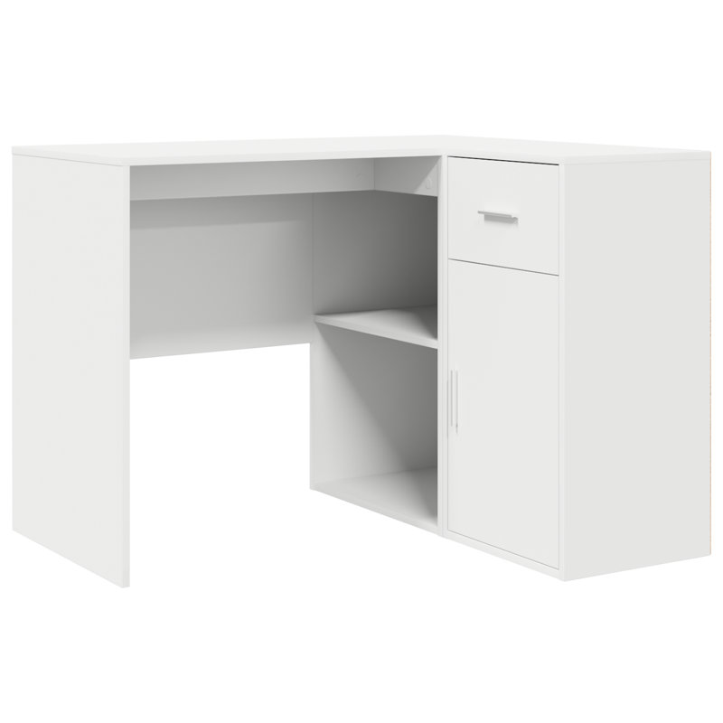 Corner Desk 102X88x75 Cm Engineered Wood, White