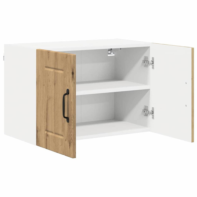 Vidaxl Kitchen Wall Cabinet Black 60 X 31 X 40 Cm Engineered Wood, Artisan Oak