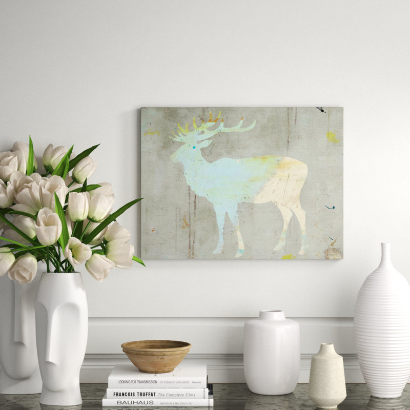 Yes, Deer Print by Emma Brooks, Knife Gel, 24" H x 32" W x 1.5" D