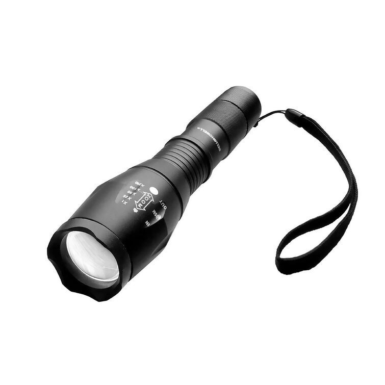 Bell + Howell Taclight High-Powered Tactical Flashlight with 5 Modes & Zoom Function - Red