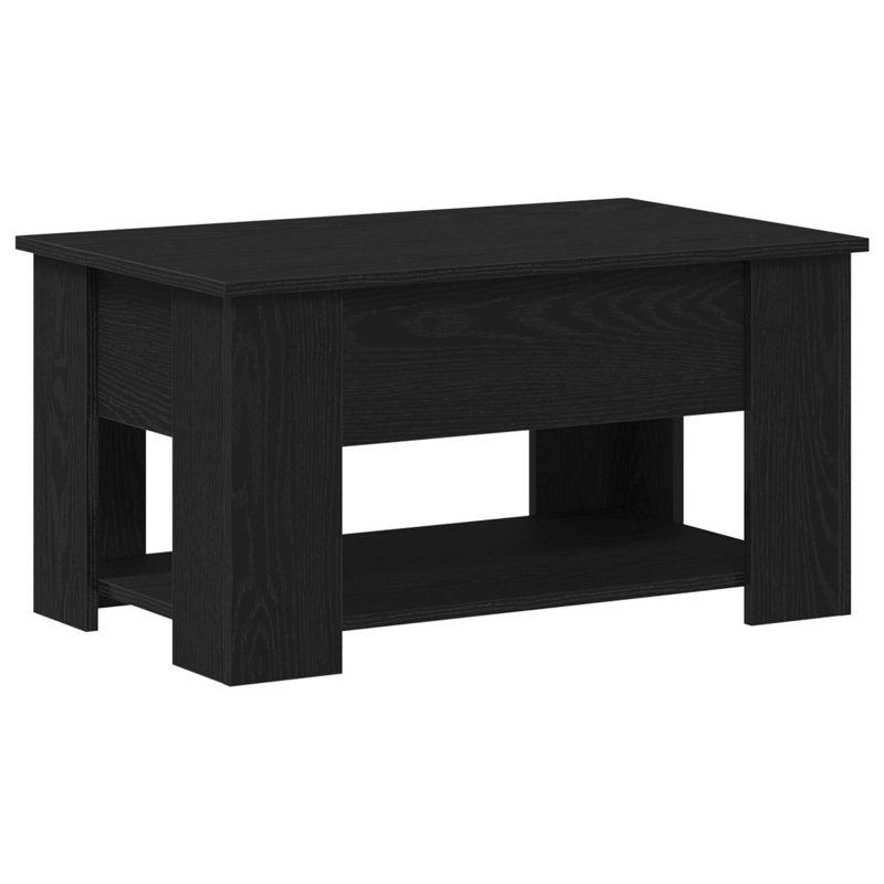 Andrewjames Manufactured Wood Frame Single Coffee Table with Storage, Black, 16.1" H x 31.1" W x 19.3" D