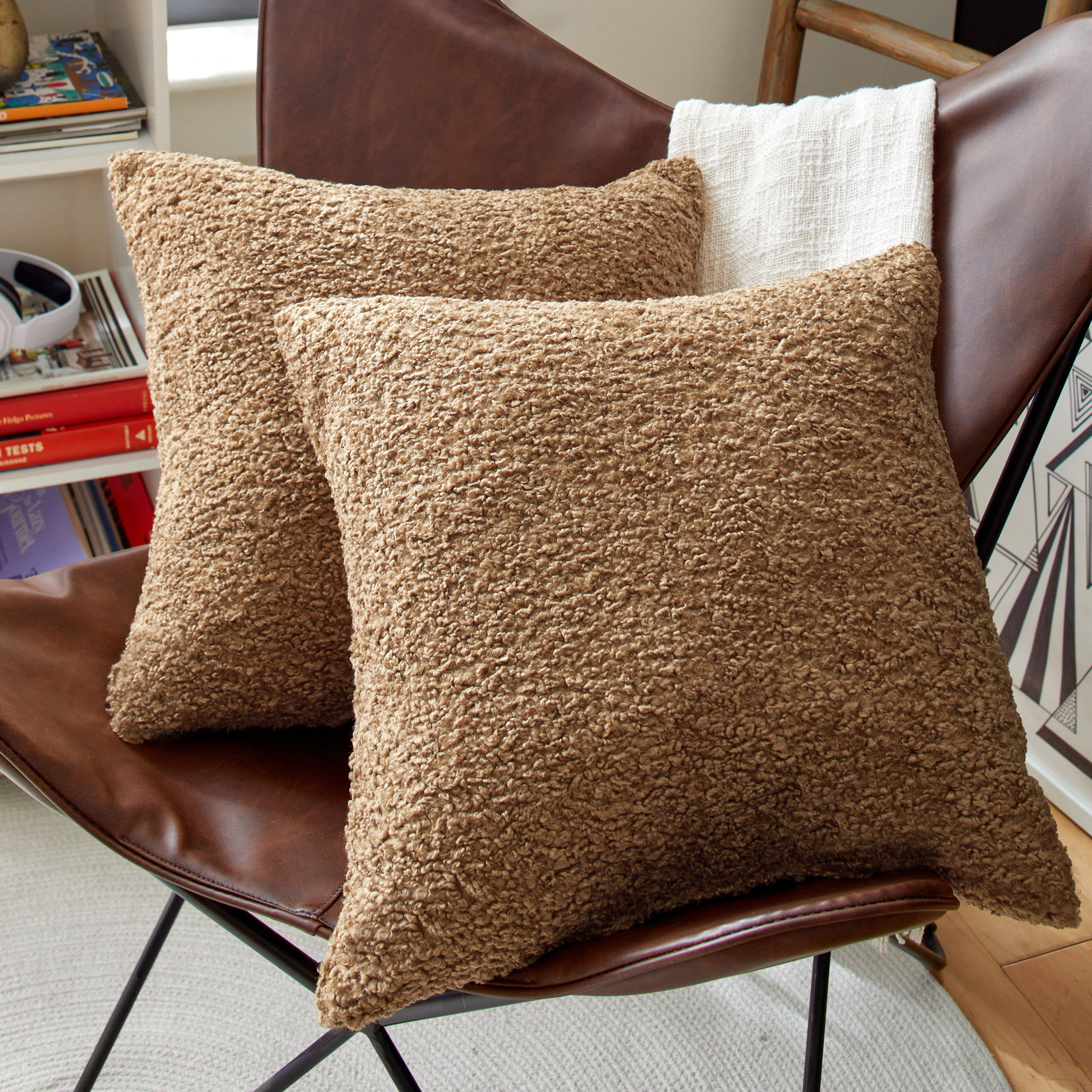 Zandra Throw Pillow, Zazzle Taupe, 6"  x 24" 