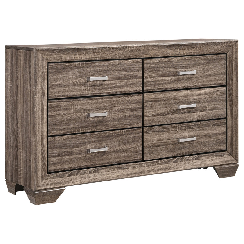 Commode 6 tiroirs Harrison, Taupe