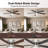 52in Dual-Sided 5 Blades Flush Mount Ceiling Fan with Light, 6-Speed Low Noise DC Motor Reversible Airflow-2055234134