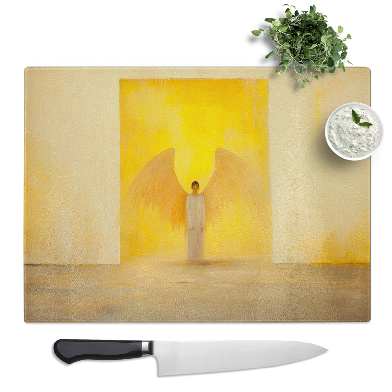 Angel Minimalism No.2  Glass Chopping Board