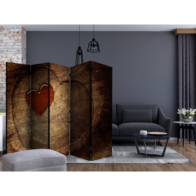 Capps 225 cm W x 172 cm H 5 - Panel Solid Wood Folding Room Divider