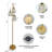 3-light Modern Tree Floor Lamps, 63in Standing Lamp With Fabric Lampshade For Living Room,office,bedroom(bulb Include)