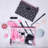 Hello Kitty Slim 2 Pcs Nested Cute Makeup Pouch Set, Water Resistant Zippered Travel Cosmetic