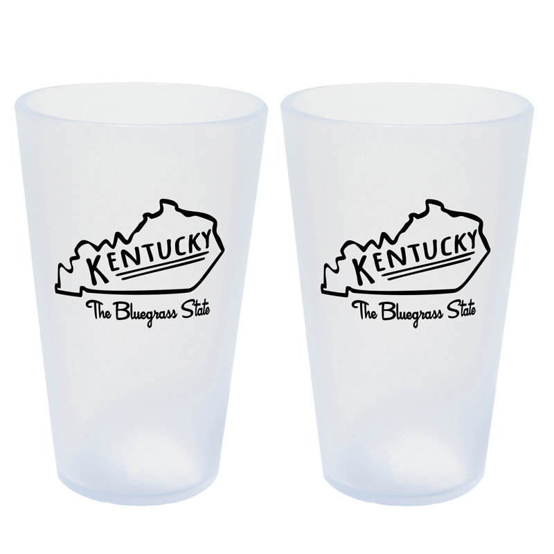 Silipint: Verres State Pint 16 oz: paquet de 2 - Kentucky - tasses en silicone glaçons, incassables