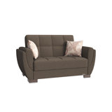 Collection Upholstered Convertible Loveseat with Storage, Perfect for Family Gatherings and Space - Saving in Various Living Environments