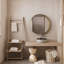 Armoire à pharmacie ronde avec cadre en métal 31,5 pouces avec miroir et tablettes réglables Miroir mural noir avec rangement pour salle de bain-1473269663