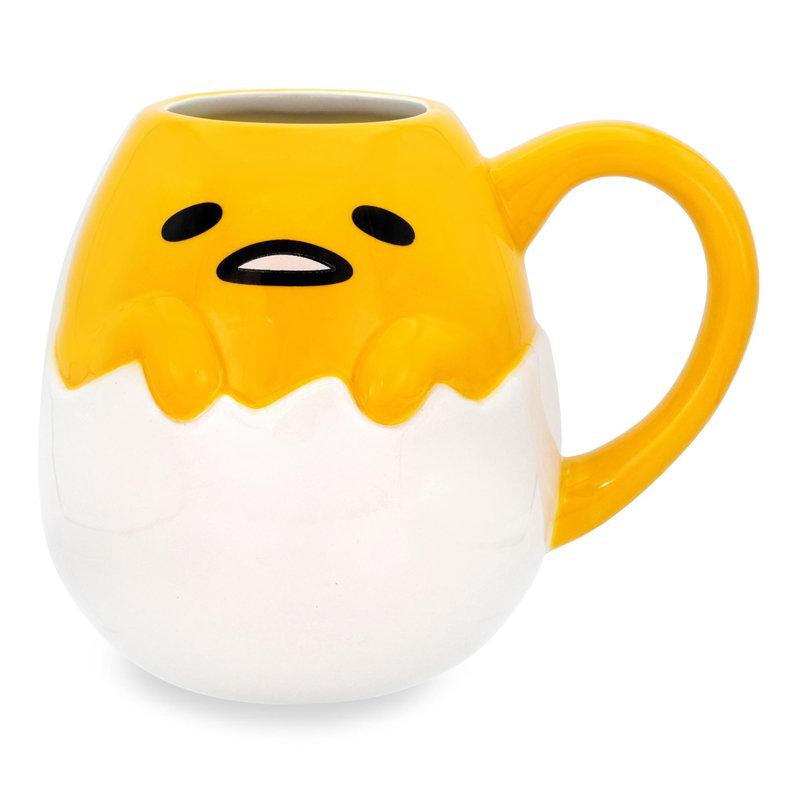 Tasse sculptée en céramique Sanrio Gudetama | Peut contenir 20 onces