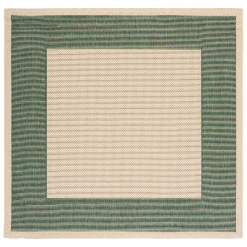 Salita Beige/Dark Green Indoor/Outdoor Area Rug, Square 6'7"