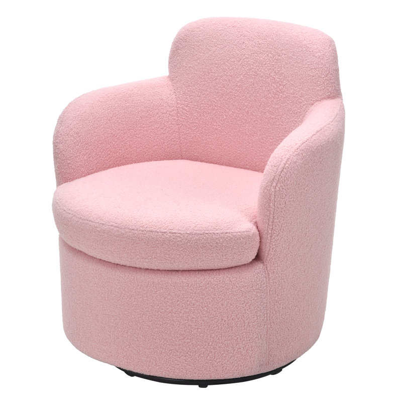 Fauteuil demi-tonneau pivotant Teddy, Rose