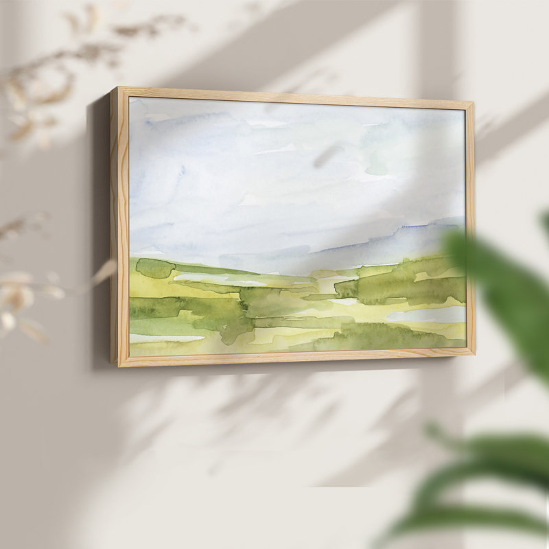 Watery Lowlands IV - Reproduction encadrée - Restickable, Naturel, H 16 po x l 20 po
