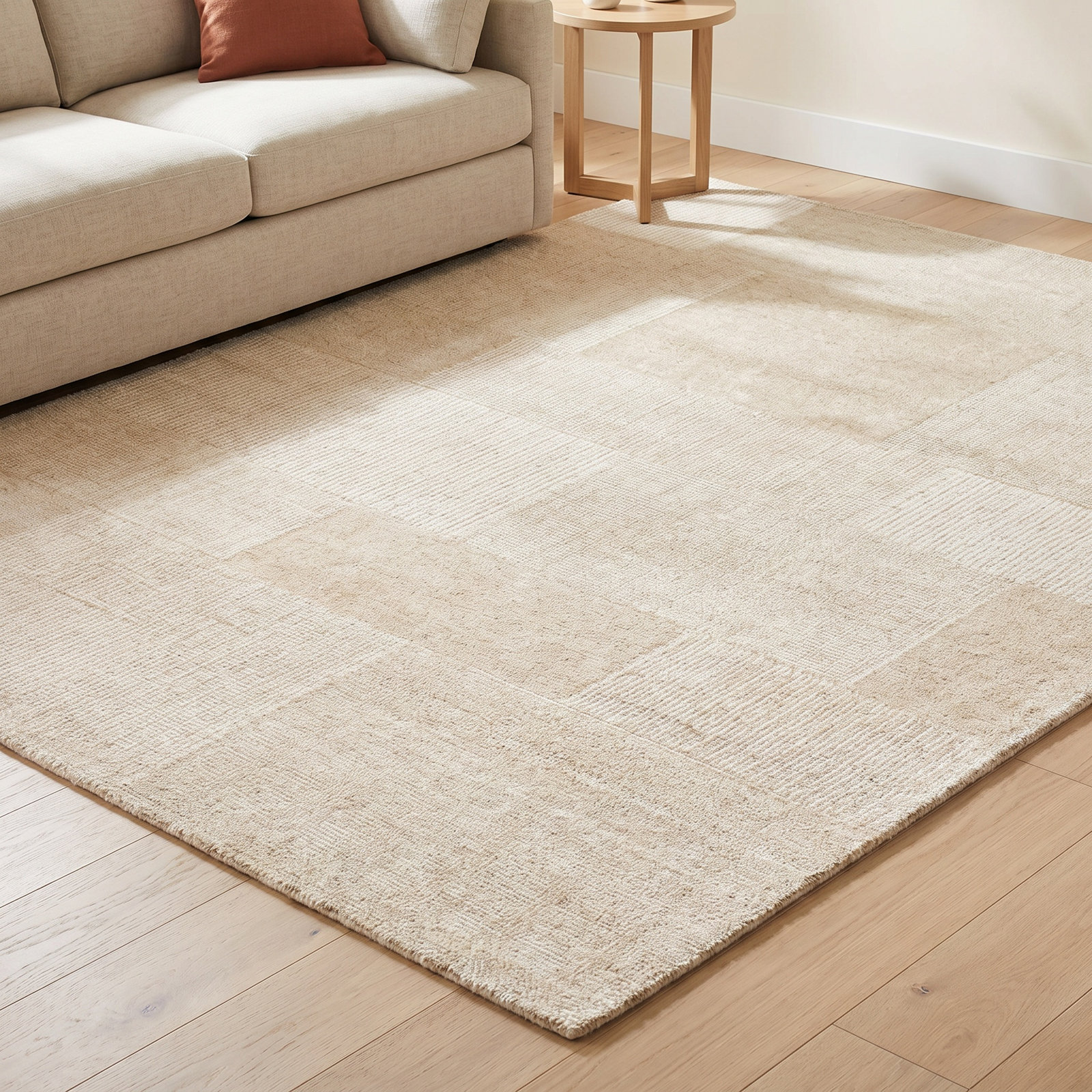 Cheena Hand-Tufted Block Print Rug, Rectangle 9' x 12'