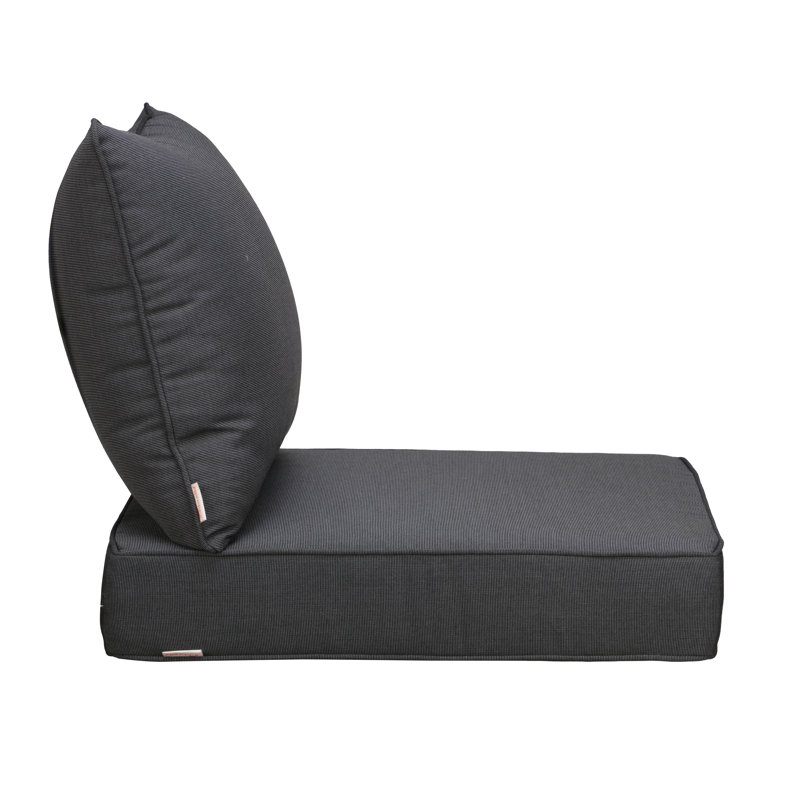 Meridian Outdoor Stylish Deep Seating Backrest and Cushion Set, Sunbrella®, Light Gray