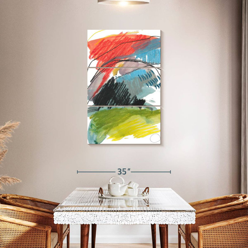 Paysage abstrait n ° 40, H 57 po x l 36 po