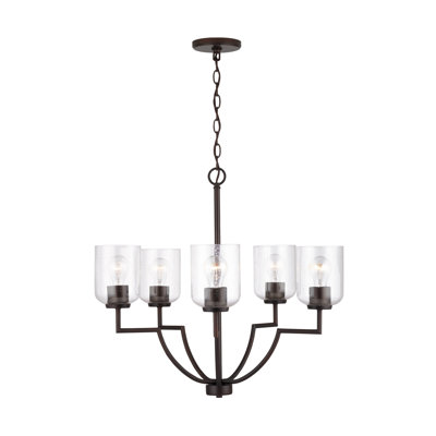 Lustre classique 5 lumières à abat-jour Carter