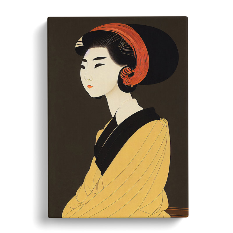 A Beautiful Geisha No.4 - Wrapped Canvas, 50cm H x 35cm W x 3cm D