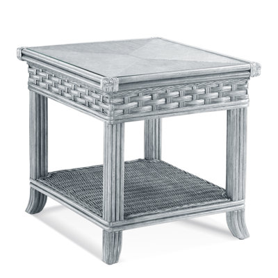 Somerset Glass Top End Table with Storage